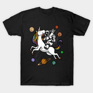 Space Astronaut Riding Unicorn T-Shirt